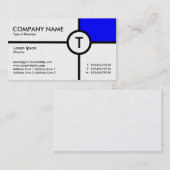 Monogramm Circle Cross (blau) - Platinum Visitenkarte (Vorne/Hinten)