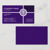 Monogramm Circle Cross - Shades Dark Violet Visitenkarte (Vorne/Hinten)