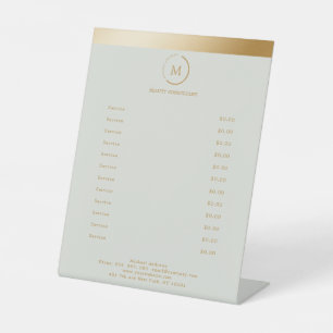 Monogramm-Circle des Salon Grey Green Sockelschild