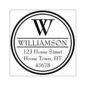 Monogramm Circle Rücksendeadresse Gummistempel (Prägung)