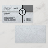 Monogramm Circle - White Bubbles Tex Visitenkarte (Vorne/Hinten)