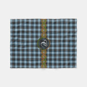 Monogramm Clark Tartan Fleecedecke (Vorderseite (Horizontal))
