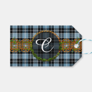 Monogramm-ClarkTartan Geschenkanhänger