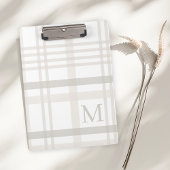 Monogramm Classic Elegant Minimal Kariert Klemmbrett