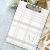 Monogramm Classic Elegant Minimal Kariert Klemmbrett