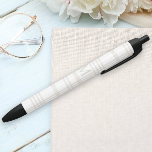 Monogramm Classic Elegant Minimal Kariert Kugelschreiber