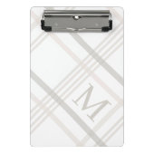 Monogramm Classic Elegant Minimal Kariert Mini Klemmbrett (Vorderseite)