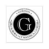 Monogramm Classic | Rücksendeadresse Gummi Selbstf Permastempel (Design)