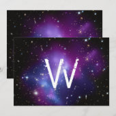 Monogramm Cluster violetter Galaxien (Vorne/Hinten)