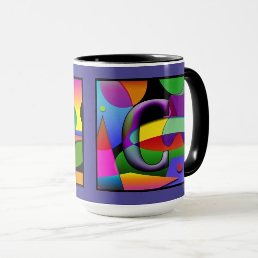 Monogramm Cofee-Tasse mit Initialen J & C Tasse (VorderseiteRechts)