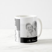 Monogramm Collage Custom Foto Tasse - Orange (VorderseiteRechts)