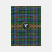 Monogramm Colquhoun Tartan Fleecedecke (Vorderseite)