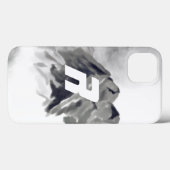 Monogramm cool Schwarz-Weiß-Wasserfarben Case-Mate iPhone Hülle (Rückseite (Horizontal))