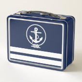 Monogramm Cooler Anker Metall Brotdose (Rückseite)