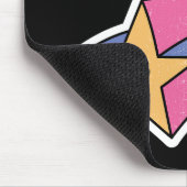 Monogramm cooler Cartoon Black Star Kids Mousepad (Ecke)