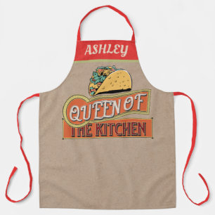 Monogramm Cooles Vintage-Design American Taco Schürze