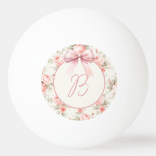 Monogramm Coquette Rosa Bogen Tischtennisball