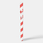 Monogramm Coral und Mint Diagonal Streifen Case-Mate iPhone Hülle (Rückseite / Links)