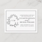 Monogramm Coronavirus Wappen Begleitkarte (Vorderseite)