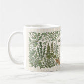 Monogramm Cottagecore Frosch Garten Kaffeetasse (Links)