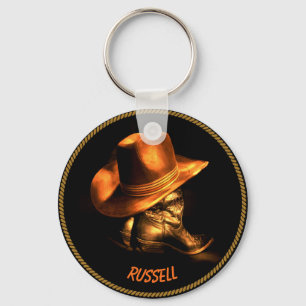 MONOGRAMM COWBOY HAT & BOOTS SCHLÜSSELANHÄNGER