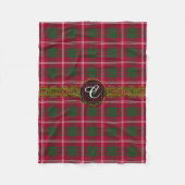 Monogramm-CrawfordTartan Fleecedecke (Vorderseite)