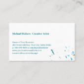 Monogramm | Creative Paint Spritzer Visitenkarte (Rückseite)