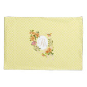 Monogramm-Creme aus der Gold-Rose Kissenbezug (Rückseite)