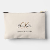 Monogramm-Cremnamenstempel modern Zubehörtasche (Rückseite)