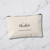 Monogramm-Cremnamenstempel modern Zubehörtasche