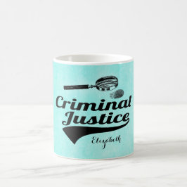 Monogramm Criiminal Gerechtigkeits-Absolvent Kaffeetasse