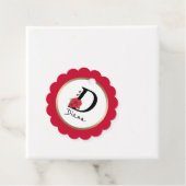 Monogramm D, Buchstabe D, Blume, Monogramm Geschenkanhänger (Beispiel)