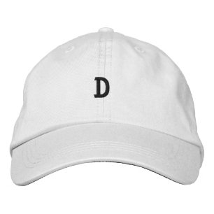 Monogramm D Buchstabe gedruckte Initial Baseballmü Bestickte Baseballkappe