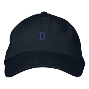 Monogramm D Buchstabe gedruckter Initial Baseball Bestickte Baseballkappe