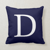 Monogramm D für Navy Blue