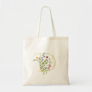 Monogramm D Hochzeit Blumenkohl Sommer Brautparty Tragetasche