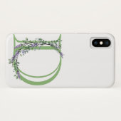 Monogramm D Lavendel Eukalyptus Case-Mate iPhone Hülle (Rückseite (Horizontal))