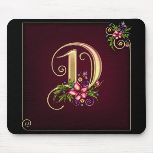 Monogramm D Mousepad (Vorne)