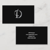 Monogramm-D-Visitenkarten Visitenkarte (Vorne/Hinten)