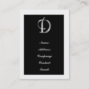 Monogramm-D-Visitenkarten Visitenkarte