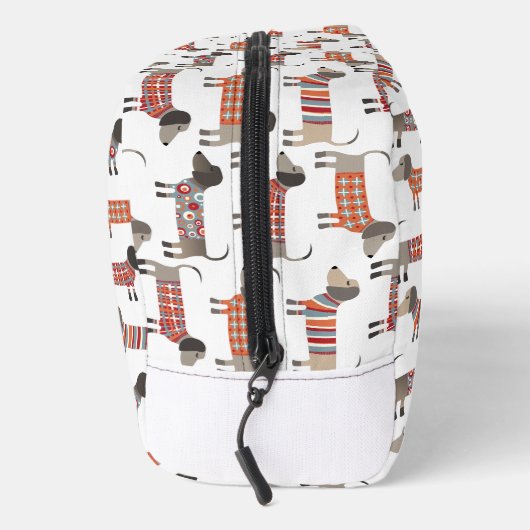 Monogramm Dackel Dackel Wurst Hund Personalisiert Waschbeutel (Rechts)