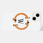 Monogramm Dackel Wursthund Case-Mate iPhone Hülle (Rückseite (Horizontal))