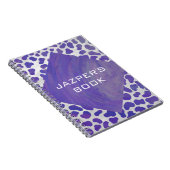 Monogramm-Dalmatiner Lila und weiß Notizblock (Rechte Seite)