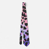 Monogramm Dalmatiner Schwarz/Rosa Krawatte (Rückseite)