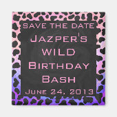 Monogramm Dalmatiner Schwarz/Rosa Magnet (Vorne)