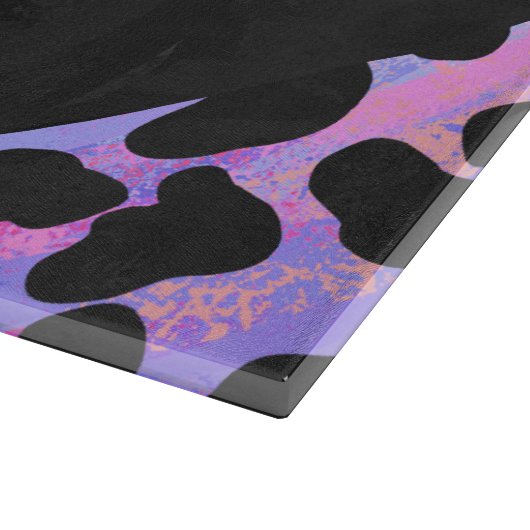 Monogramm Dalmatiner Schwarz/Rosa Schneidebrett (Ecke)