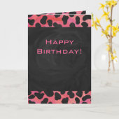 Monogramm Dalmatiner Schwarz und Rot Karte (Gelbe Blume)