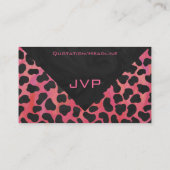 Monogramm Dalmatiner Schwarz und Rot Visitenkarte (Rückseite)