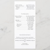 Monogramm-Damask-Hochzeitsprogramm Programm (Rückseite)