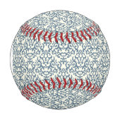 Monogramm-Damaskmuster auf Farbverlaufshintergrund Baseball (Vorderseite)